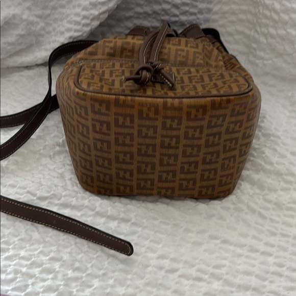 Fendi Brown Monogram Bucket Bag - Picture 2 of 4